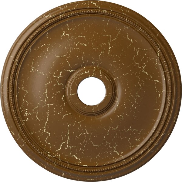 Ekena Millwork Theia Ceiling Medallion (Canopies up to 6 3/4"), 24"OD x 3 5/8"ID x 1 3/4"P, Smokey Topaz Crackle CM24THSTC - main